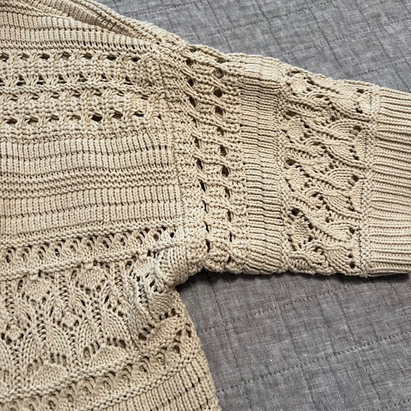 LUCKY BRAND CROCHET CARDIGAN, SIZE L - Picture 5 of 8